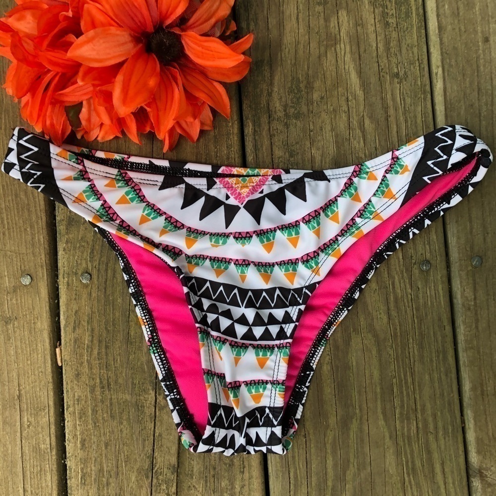 THE Bikini Lab Geometric Print Bottom Small